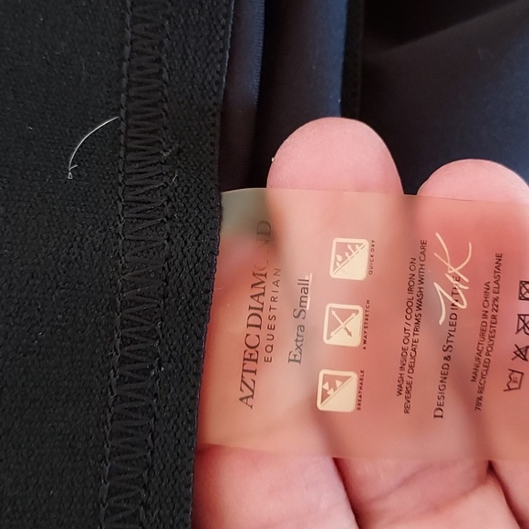 Aztec Diamond Women's Equestrian Riding Pants Black Size XS FLAWED READ - Picture 11 of 11